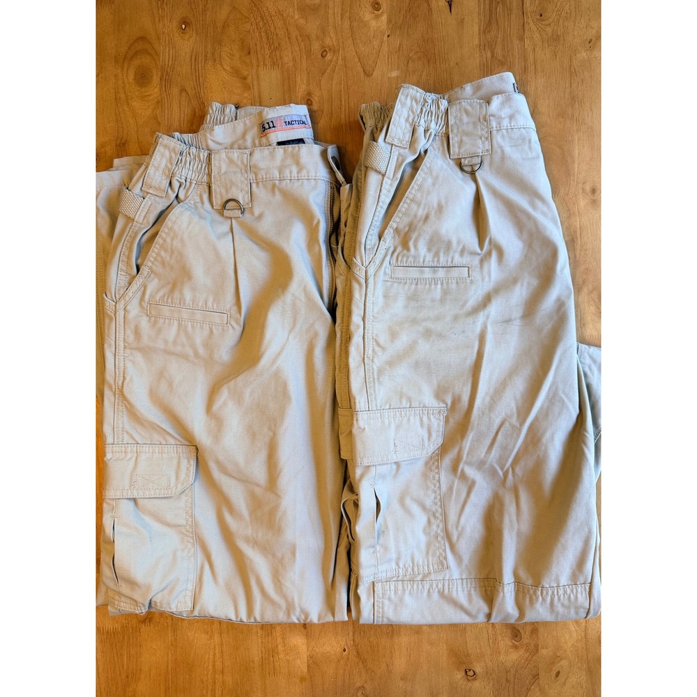5.11 Tactical Series Cargo Pants Mens 32x34 Khaki Tan Ripstop Utility Trousers